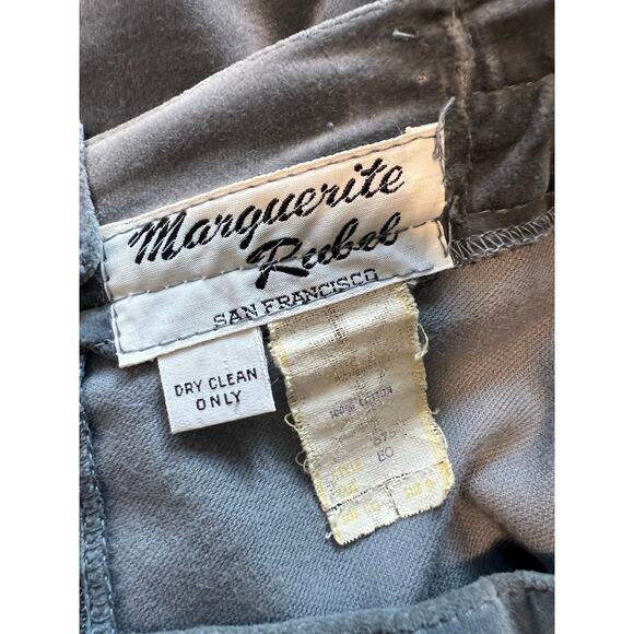 Vintage A-line Velour Skirt Steel Blue Size Small JL - Picture 8 of 9